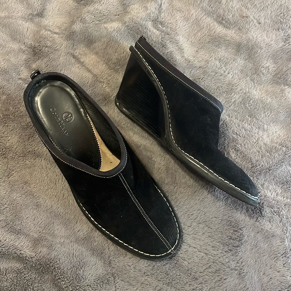 Cole Haan Ladies size 8 black mule clog